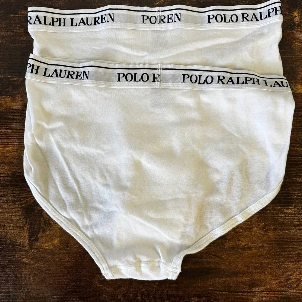 Lot of 3 NWOT Ralph Lauren Mens Classic Fit Cotton Briefs White Size Large L - Picture 8 of 9